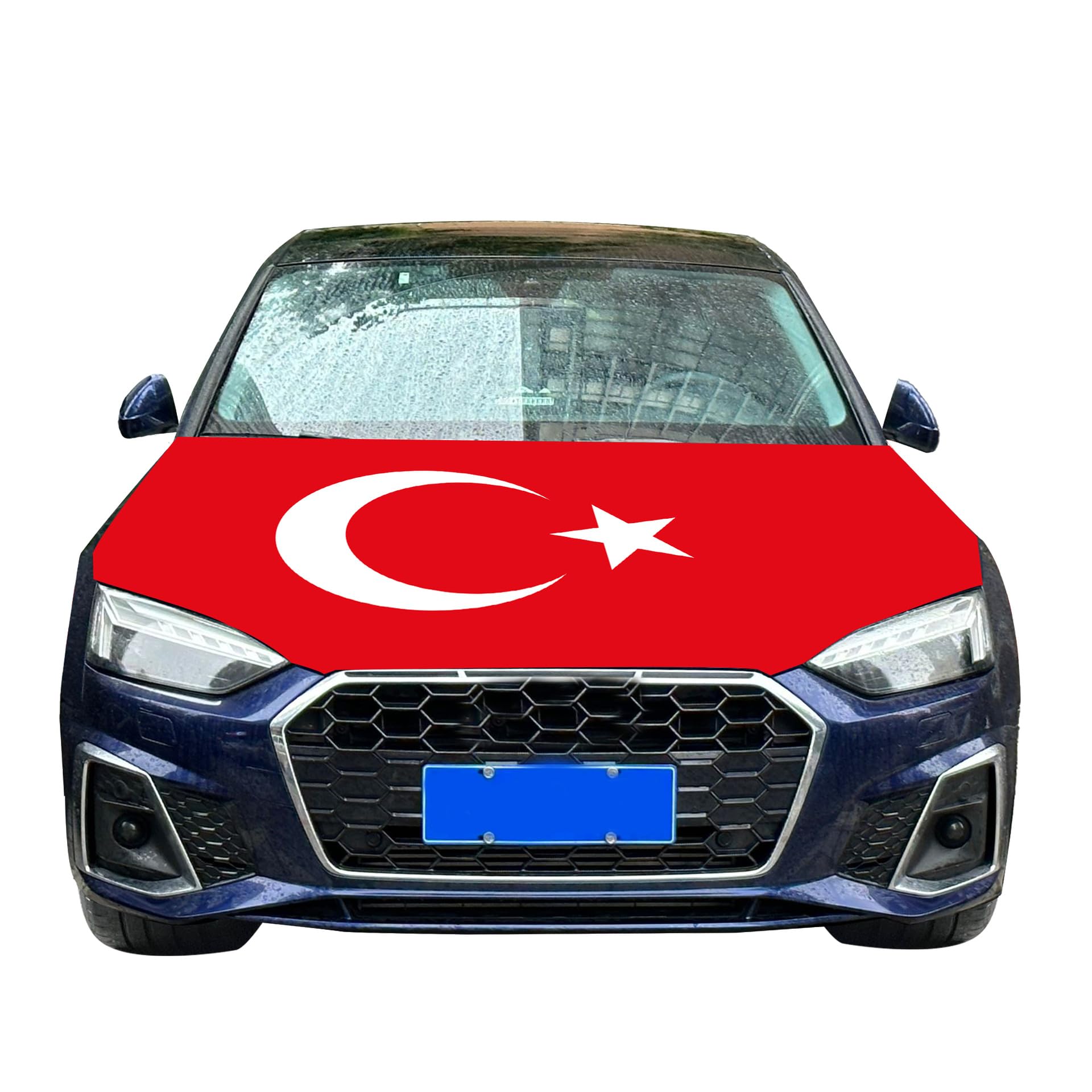 Türkei FAN ARTIKEL Türkiye Bayrak Fußball EM24 Auto Motorhaube Überzieher Flagge