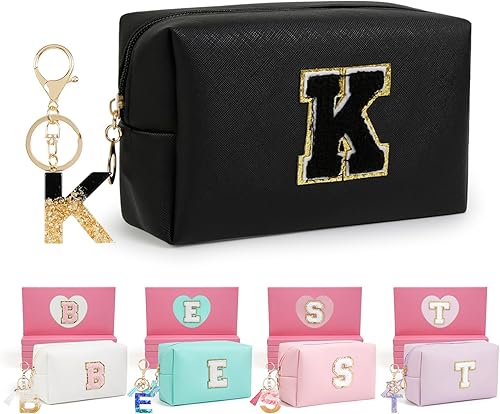 Miniatura 24 de Regalos de cumpleaños para mujeres y ella, bonita bolsa de maquillaje de viaje, bolsas de cosméticos de gran capacidad para mujeres, bolsa de Rosa