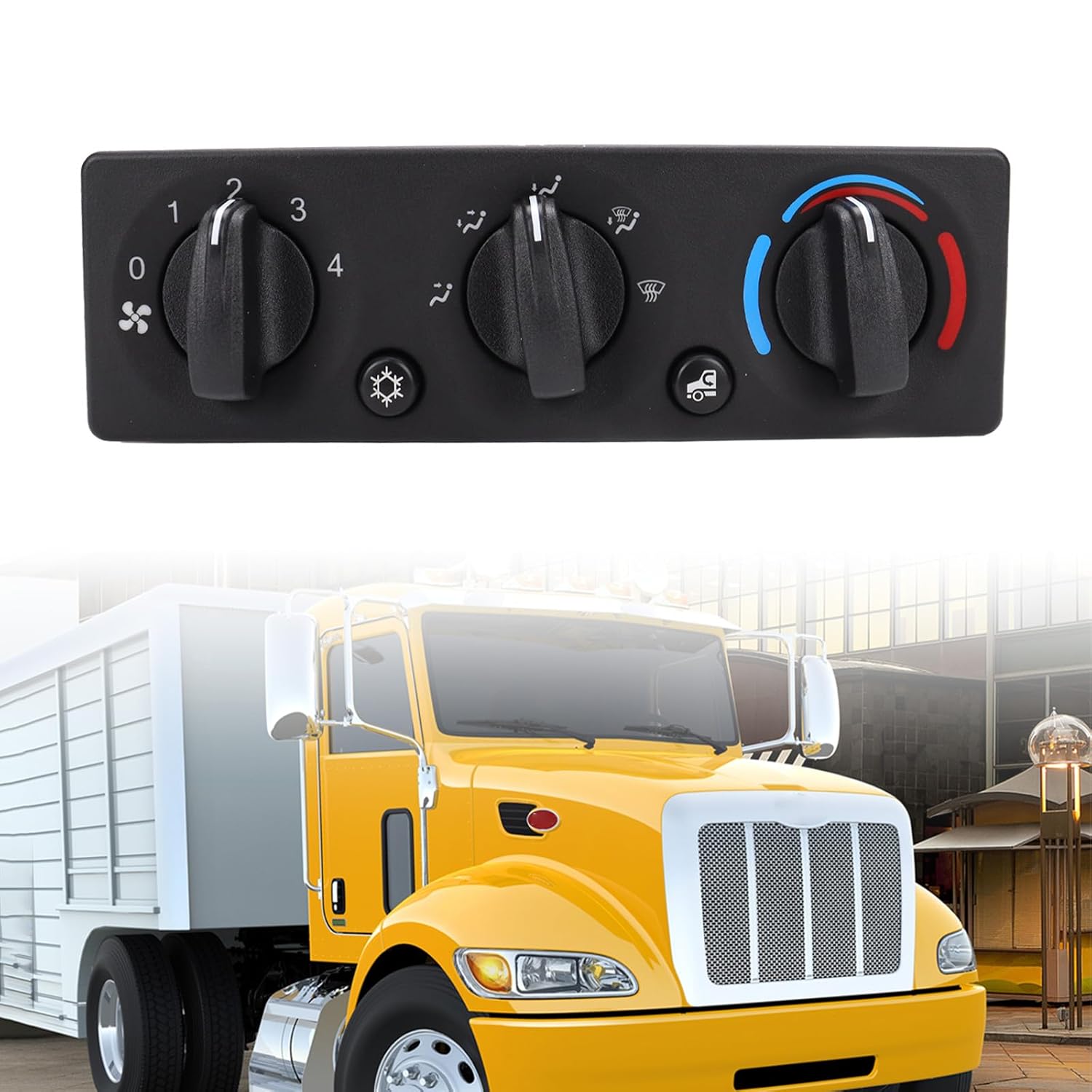 Q21-6119 AC Heater Climate Control Module Panel Fits for 2013-2018 Peterbilt Trucks 337 348 389, AC Control Module, Climate Control Module, Replace Q216119