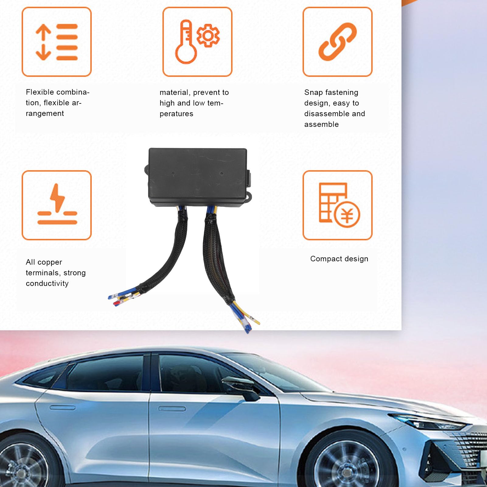 Generic Caja de relé de Fusión Precableada de 12 Vías para Automóvil, Barco Marino, relé de 4 Vías de Fusión de Gran Capacidad para una Fácil Instalación, Aplicable para Automóviles, Camiones,