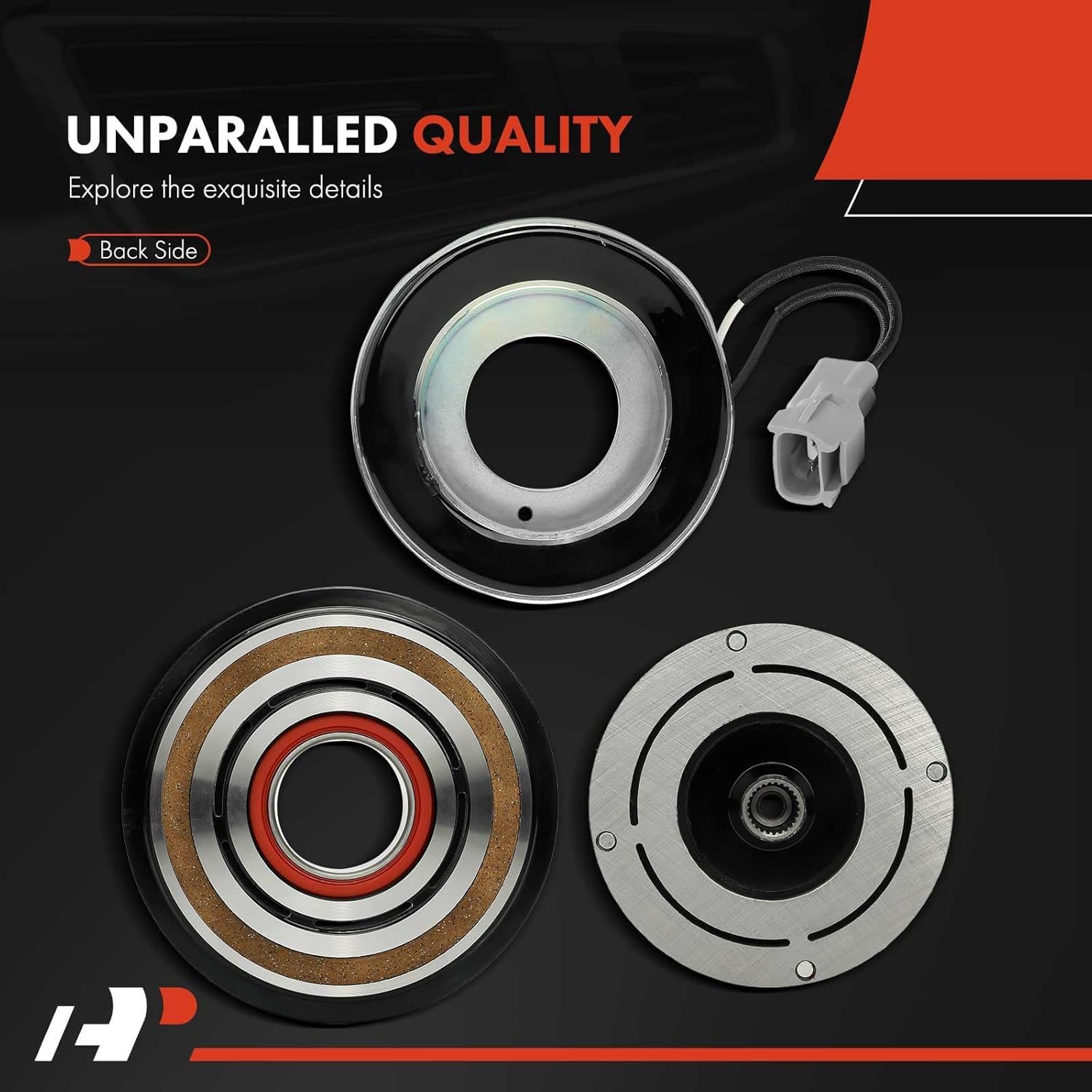 A-Premium Air Conditioner AC Compressor Clutch Kit Compatible with Jeep BU Series Renegade 2015-2021 & Fiat 500X 2016-2018, 1.4L 2.4L