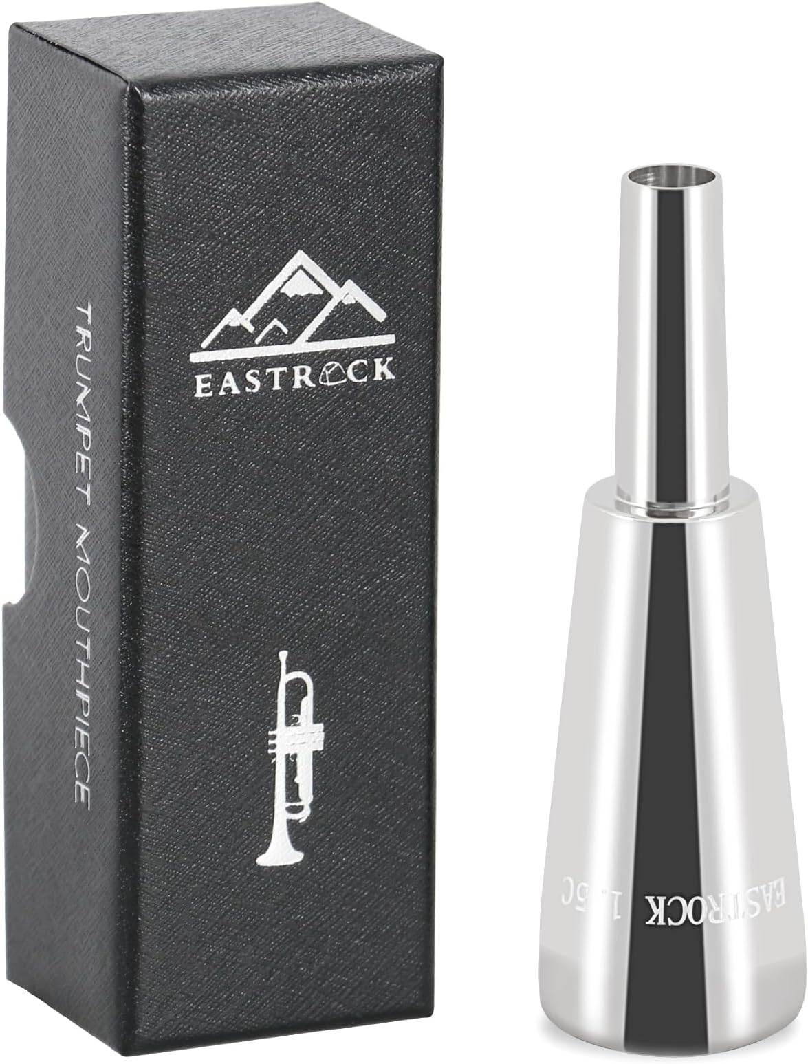 EASTROCK Trumpet Mouthpiece1.5C Trumpet Mouthpiece Brass Bullet Shape Instrument Accessories Silver