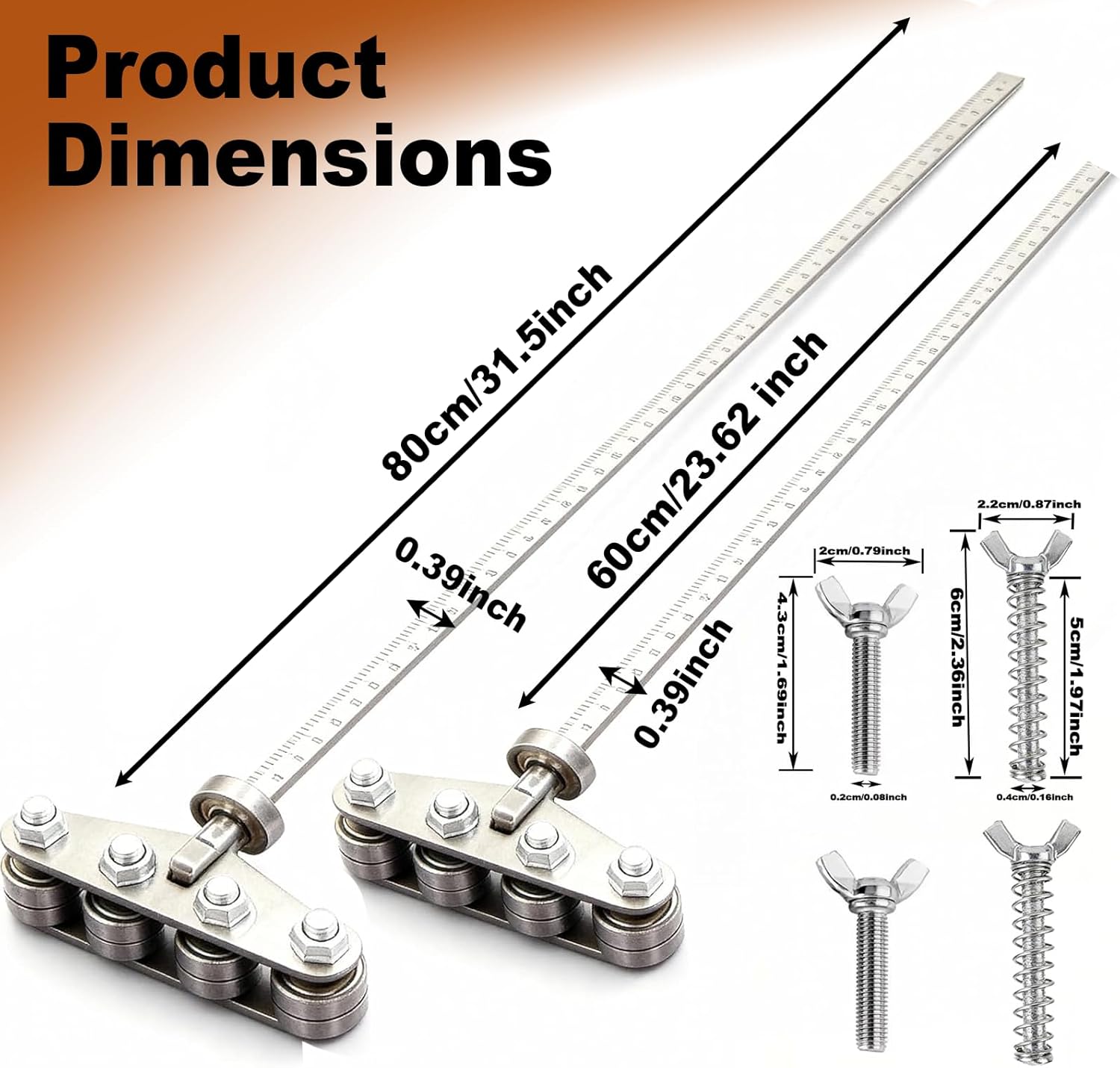 2 Pack Positioning Calipers for Precise Measurement, 23.6 Inch and 31.5 Inch Positioning Calipers for Circular Saw, Adjustable Guide Rail for Woodworking Positioning Cutting (Four-Axis)