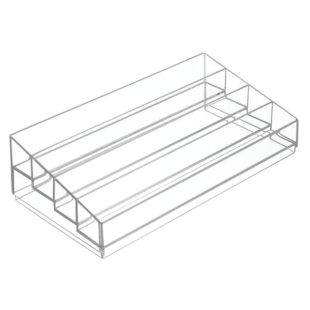 iDesign Tiered Cosmetics Nail Polish Organizer The Clarity Collection 12 75 IN X 6 5IN X 3 75