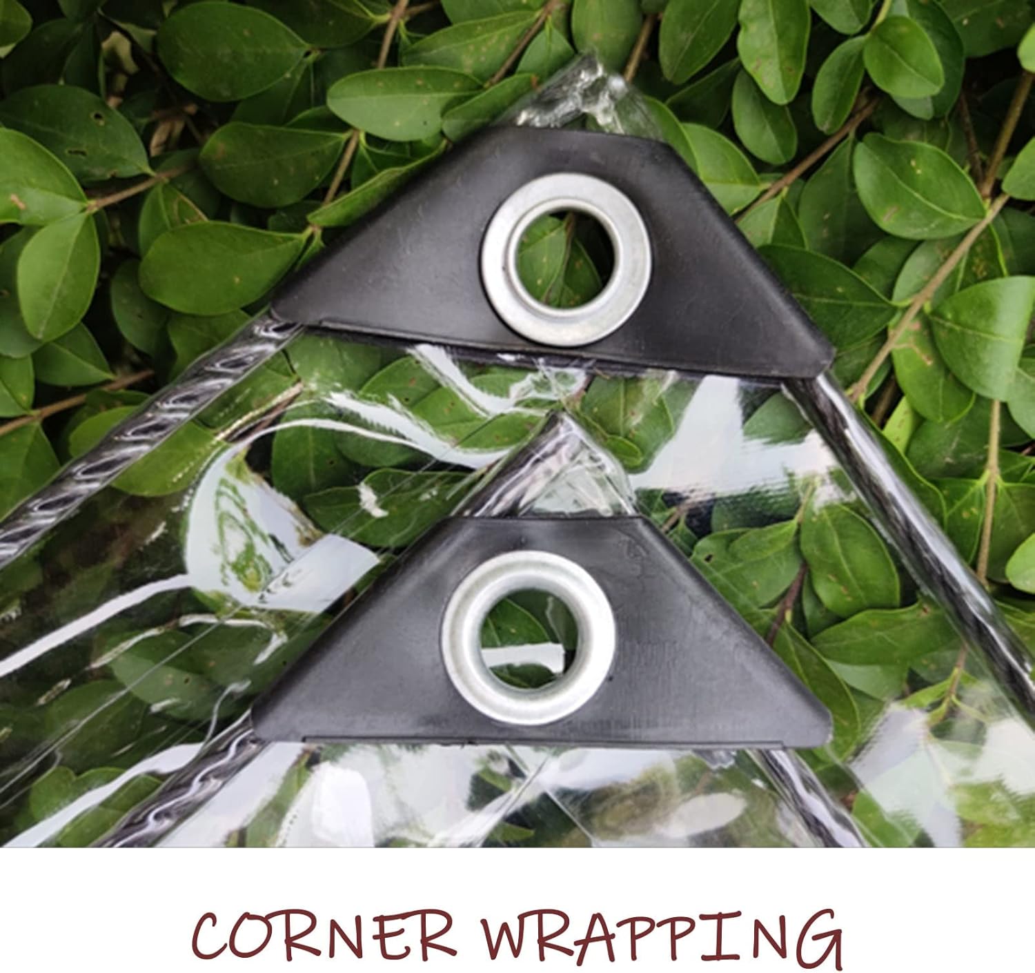 Clear Waterproof Tarp PVC with Grommets Tarpaulin 0.5mm Thick Ripstop Caravan Cover for Cars Patio Garden Plants(3.28x6.56ft/1x2m)