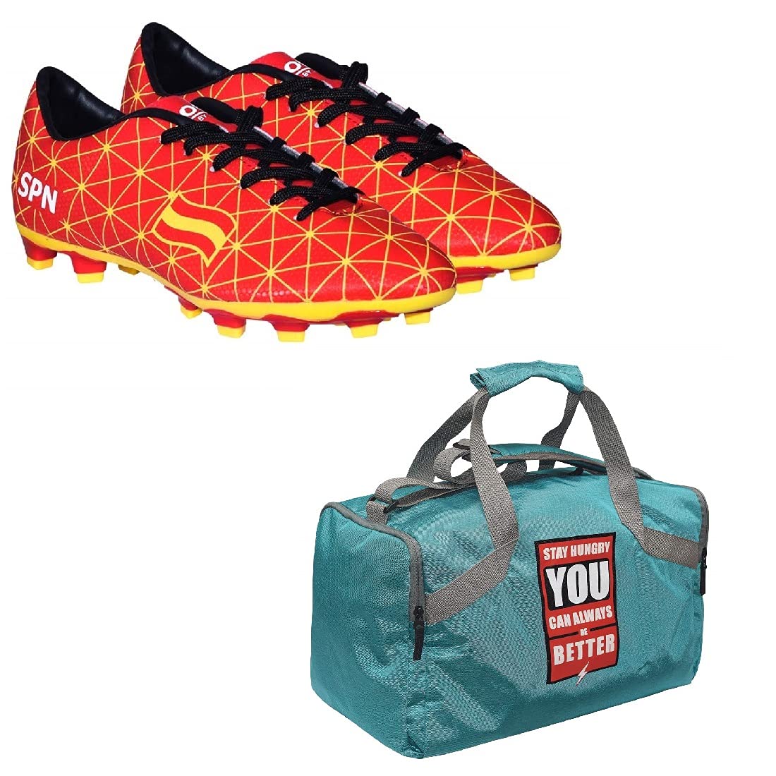 Charged Sports Bag Bouclier Stay Hungry Junior Cyan With Gowin Football Shoe Country Color Spain Size-2