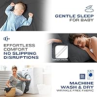 Vista 5 de DREAMCARE King Size Sheets Set – 4 pcs Super Soft & Lightweight Cooling Sheets – up to 21” Deep Pocket King Sheet Set – Hotel Luxury Sheets &