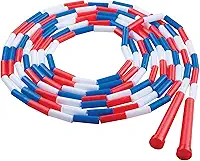 Champion Sports Cordas de pular com contas segmentadas de plástico clássicas - Educação física, academia, fitness e uso recreativo, em uma variedade de comprimentos para crianças a adultos