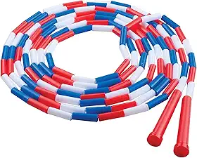 Champion Sports Cordas de pular com contas segmentadas de plástico clássicas - Educação física, academia, fitness e uso recreativo, em uma variedade de comprimentos para crianças a adultos