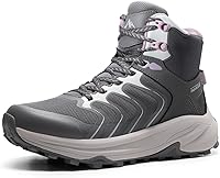 NORTIV8 Echo Mid Women's Waterproof Hiking Boots with Arch Support - Lightweight Comfortable Outdoor Walking Shoes