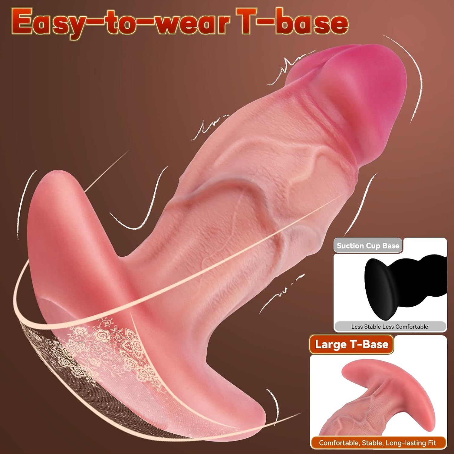 5.8" Small Silicone Butt Plug, Realistic Anal Plug with T-Base