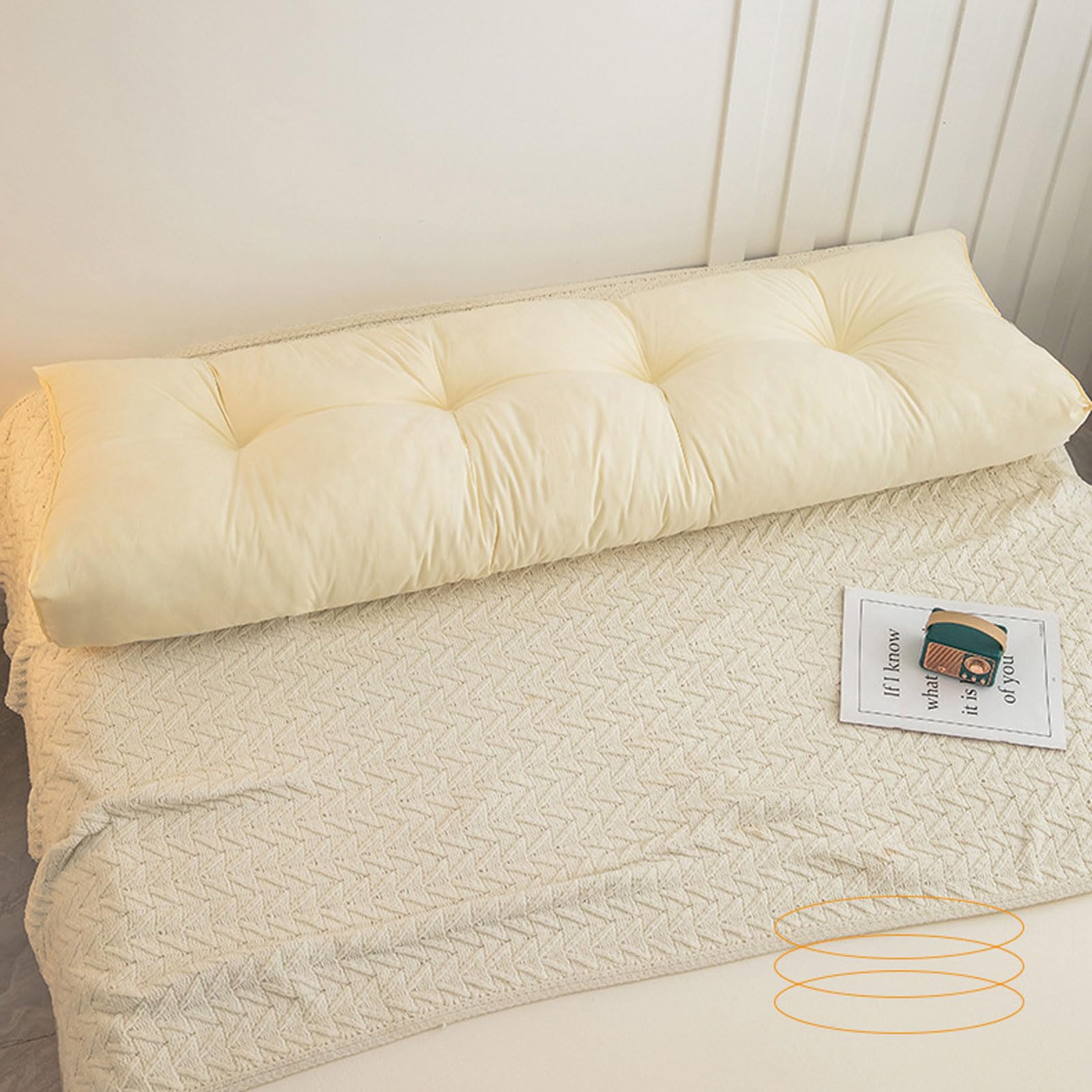 HUHJYUGE Almohada Lumbar Triangular para Cabecero de Cama, Sofá Tatami, Dormitorio, Reposacabezas de Cama, Cojín de Respaldo de Lectura, Almohada de Lectura de Descanso, Cojín Lumbar (F 90cm)