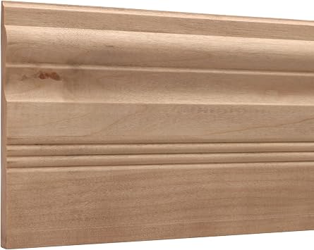 .688 in. D x 5.5 in. W x 48 in. L Unfinished Poplar Baseboard Moulding