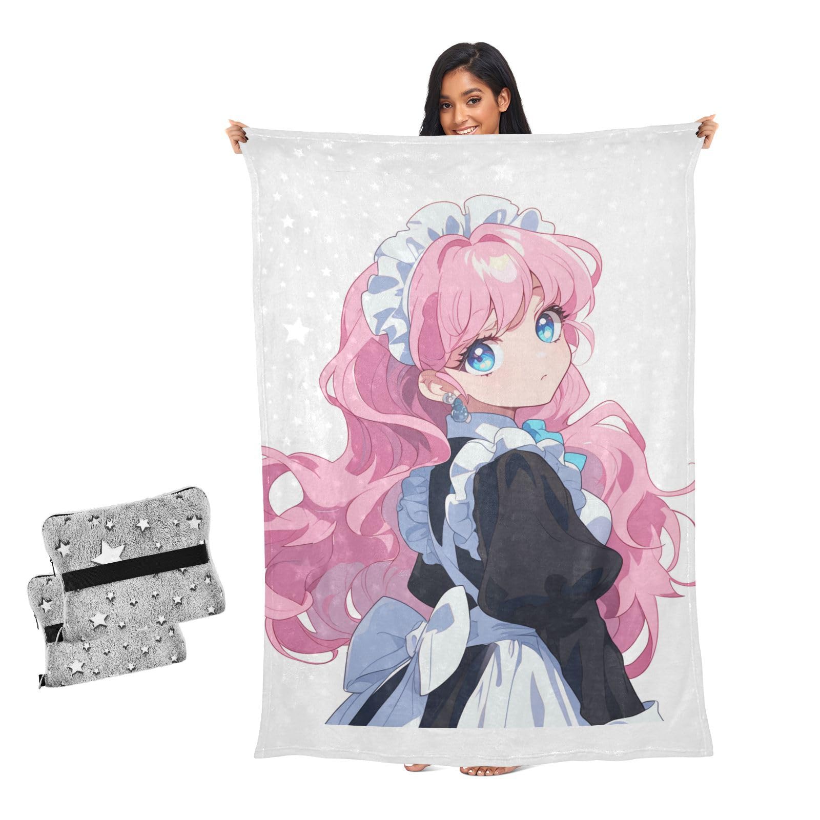 Jeté de lit mignon pêche pour canapé et soirées cocooning