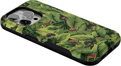 Vista 616 de Casely Funda para iPhone 15 Pro Jardín Secreto Flores mixtas Funda atrevida Compatible con MagSafe y botón de acción Jardín Secreto Floral