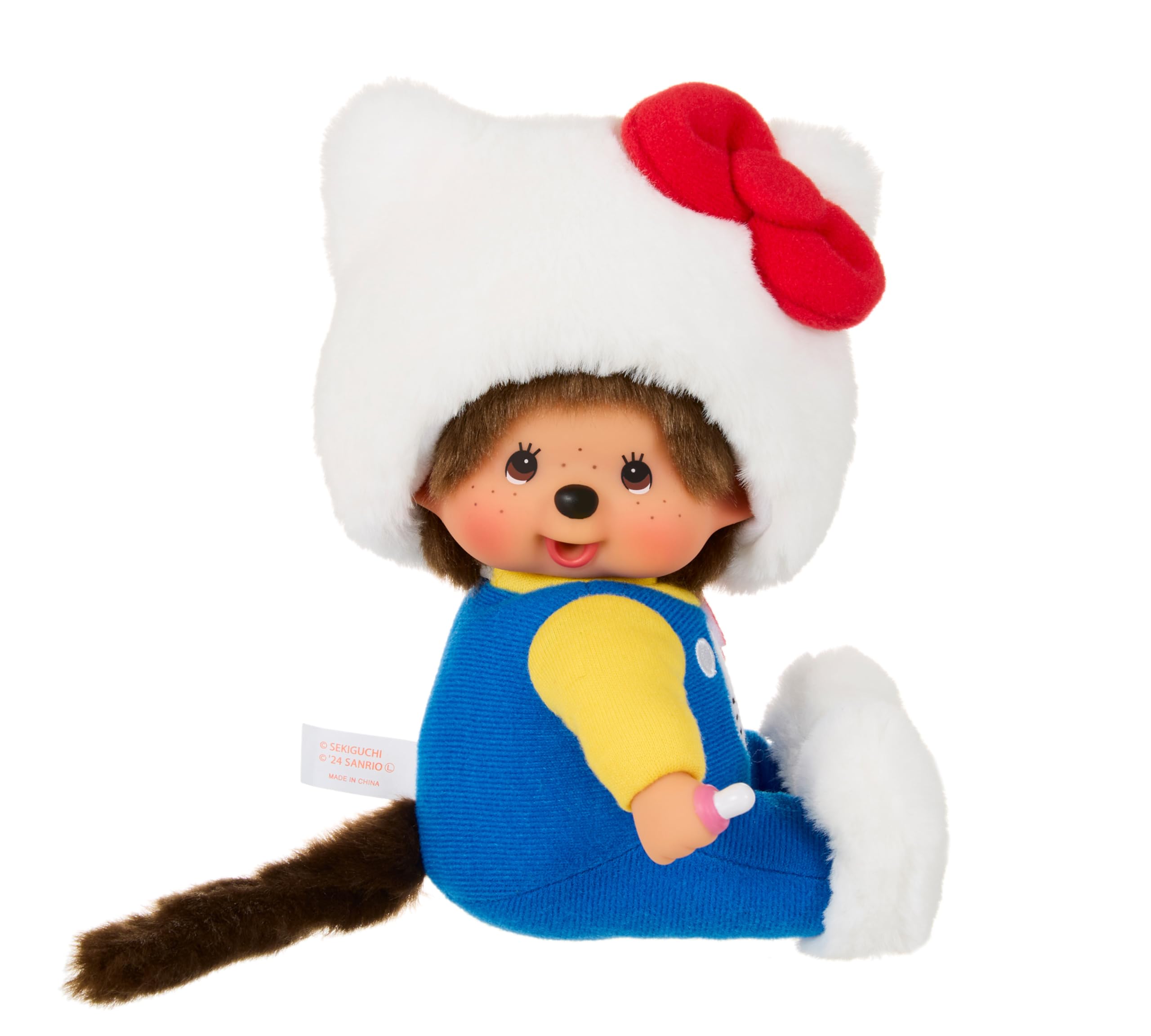 BANDAI Monchhichi - Monchhichi Hello Kitty Sitting Plush Toy