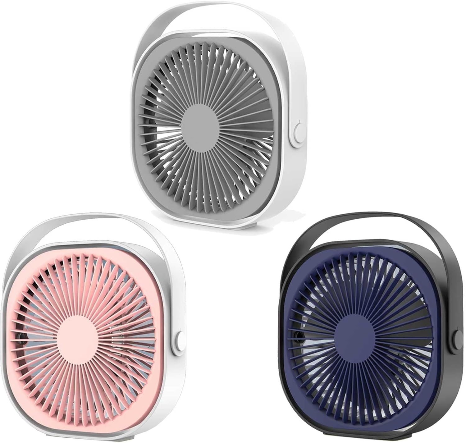 5V 3W Portable Fan USB Charging Table Fan Rotatable 3 Speed Desktop Electric Fan for Bedroom