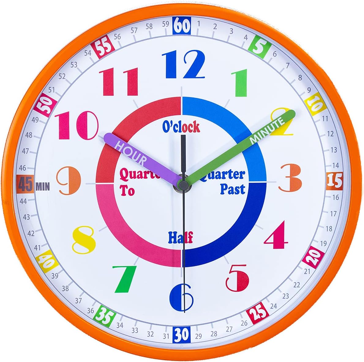 Telling Time Teaching Wall Clock,Learning Wall Clock for