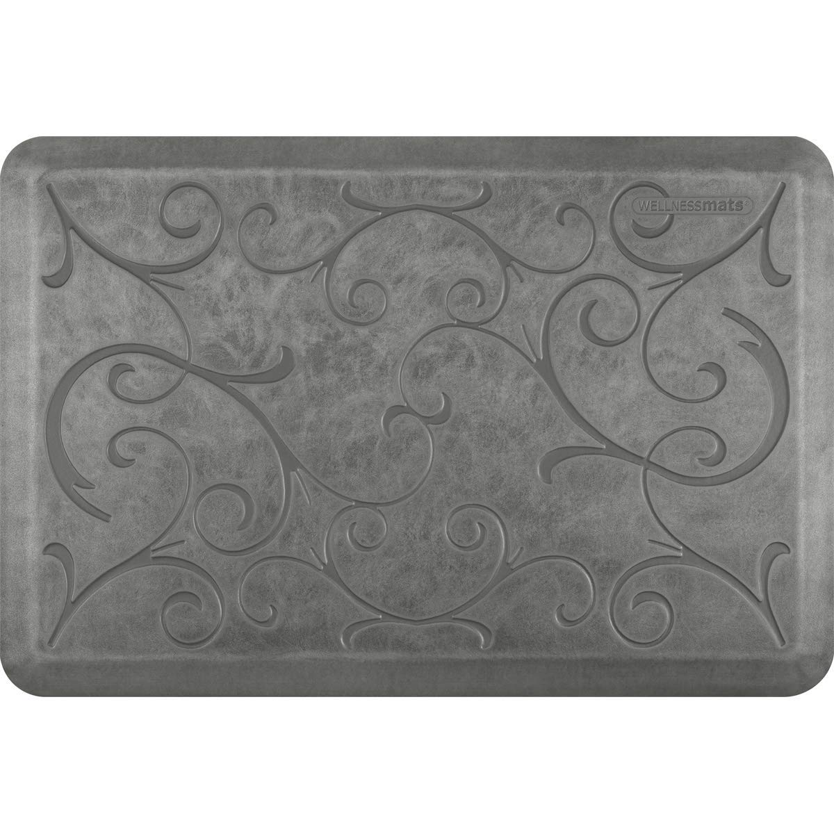 WellnessMats Bella Collection Anti-Fatigue Floor Mat, Polyurethane – Ergonomic Support Pad for Home, Kitchen, Garage, Office Standing Desk – Water