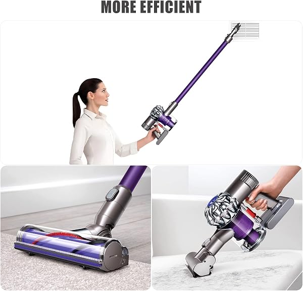 6000mAh Batterie avec Affichage de la Charge Restante pour Dyson V6 DC62 DC59 DC61 DC58 DC72 DC74 Aspirateur à Main Remplacement Batterie pour Dyson SV03 SV09 SV05 SV06 SV07 avec 2 Filtres et 1 Brosse - 5