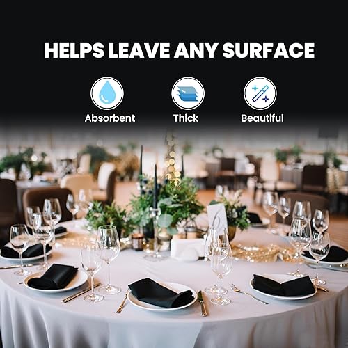 Miniatura 6 de Perfectware 2 servilletas de lona para cena, azul marino, 100, servilletas de lona para cena azul marino 2, 3 pulgadas de alto, 4 pulgadas de ancho,