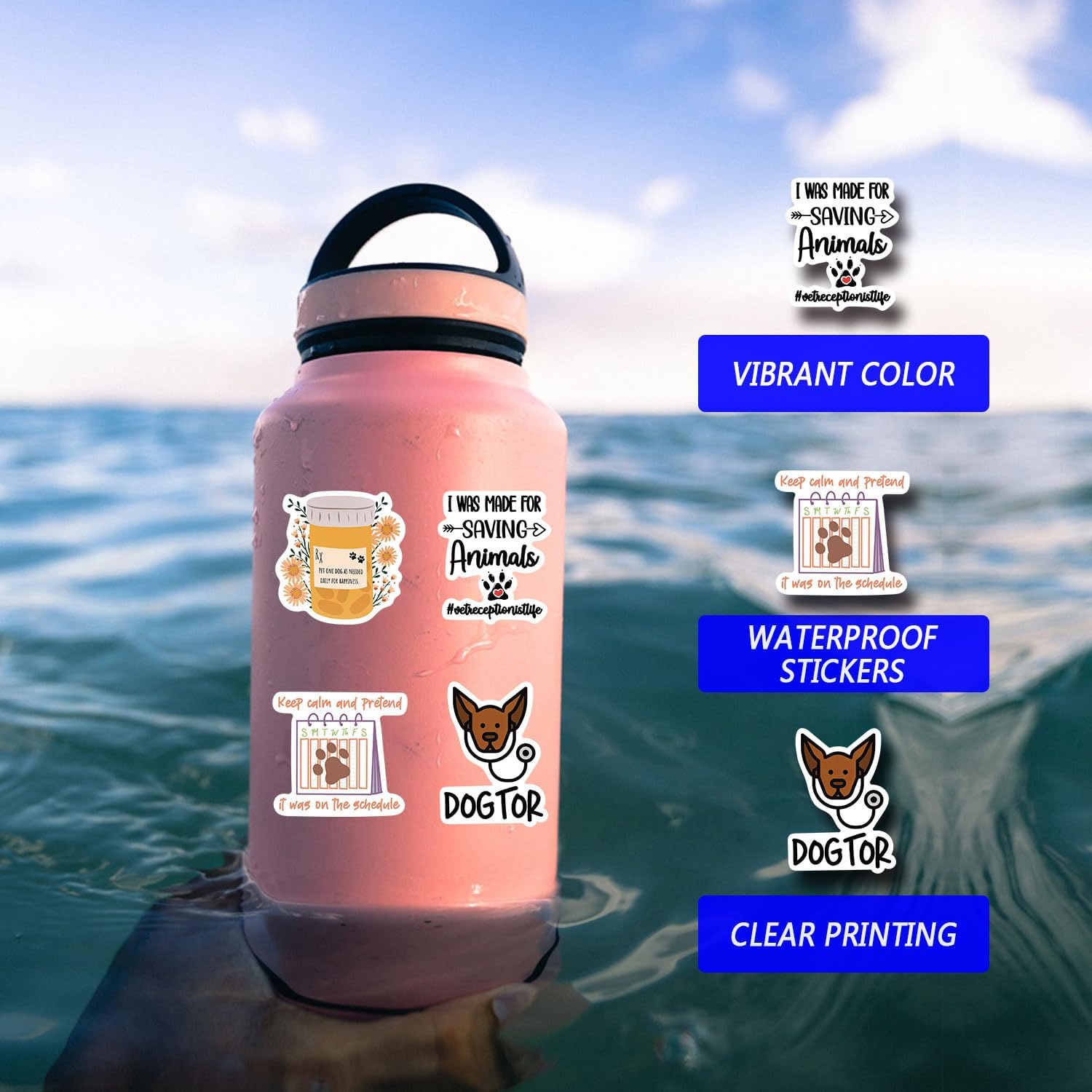 Veterinary Stickers 200Pcs for Decoration Water Bottle Bike Skateboard Luggage Toy Snowboard Helmet Motorcycle Gifts