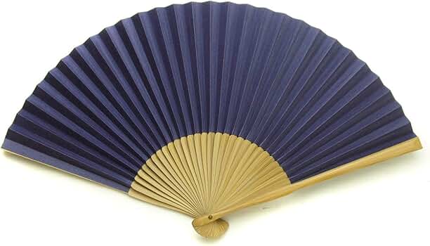 Amazon | 京扇子 漉地紙/藍色 男性用 扇子 日本製 京都 メンズ 紙扇子