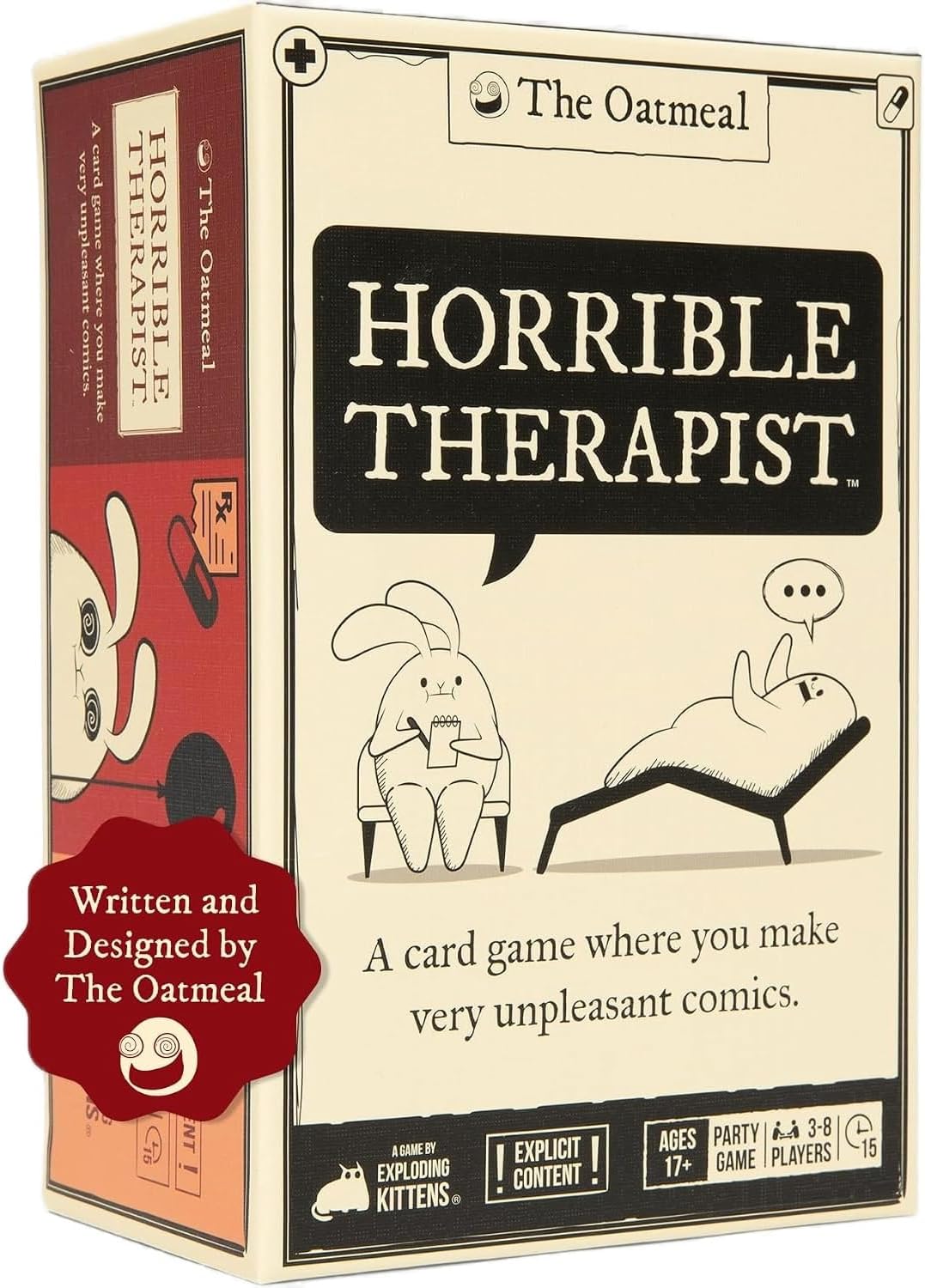 Horrible Therapist: Core Game Edition - Hilarious Adult Card Game for 3-8 Players, Ages 17+ - Party Games & Family Game Night Fun | Build wildly inappropriate therapy comics with friends and family in this viral adult-only party game from The Oatmeal.
