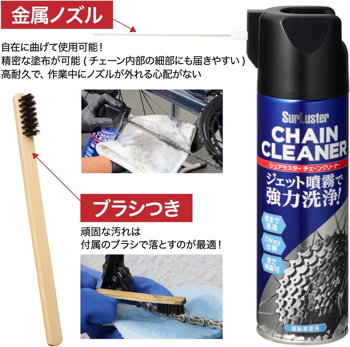Amazon.co.jp: SurLuster(シュアラスター) チェーンクリーナー(自転車