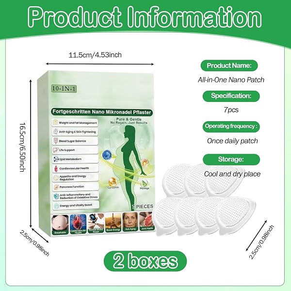 10 en 1 Nano Microneedle Patch, Facile à Appliquer, Ultra-mince invisible, Patchs de soin respectueux de la peau, Homme & Femme, 3 Boîtes × 7 Patchs (21 Patchs) - 5