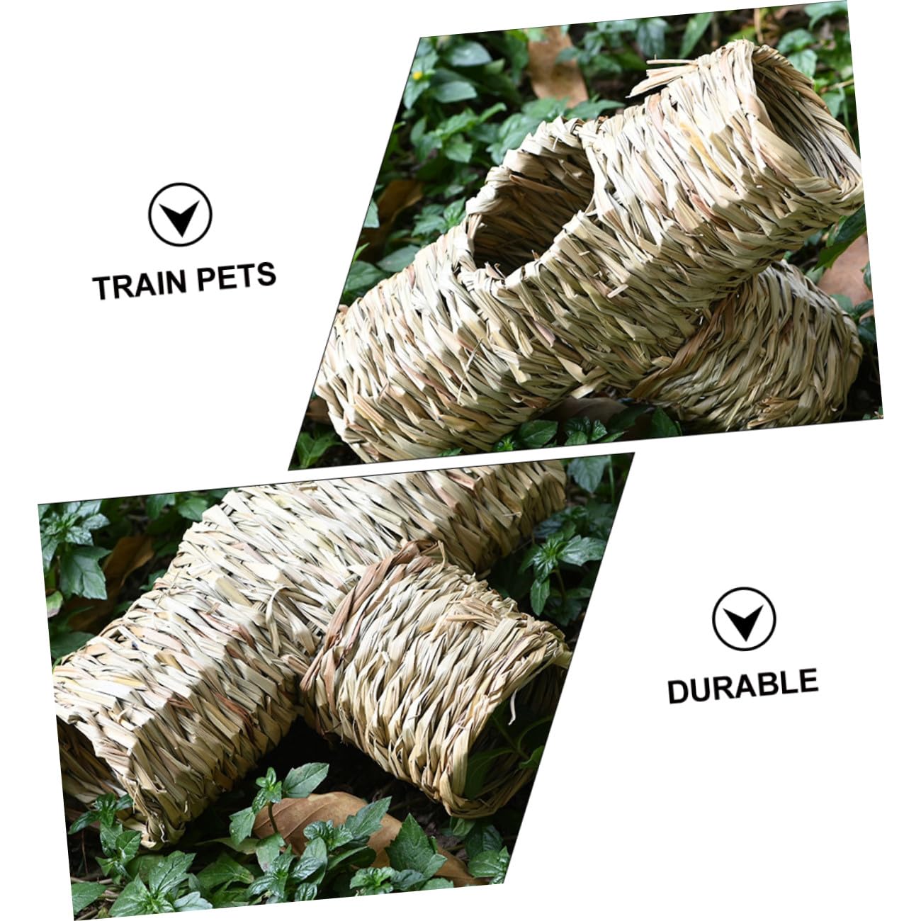 VANZACK 2piezas Hamster Hut De Natural Juguete para Hámster y Roedores Accesorio para Diseño y Mano