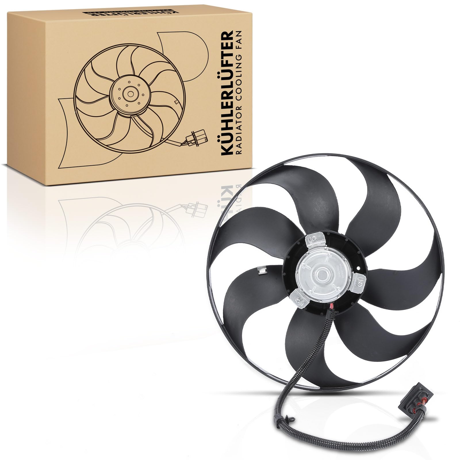 Frankberg Lüfter Motorkühlung Kühlerlüfter Kompatibel mit Oct.avia II 1Z3 1.4L 2004-2006 A3 8L1 1.6L-1.9L 1996-2003 Golf IV Van 1J1 1.9L 1997-2004 Replace# 1J0959455