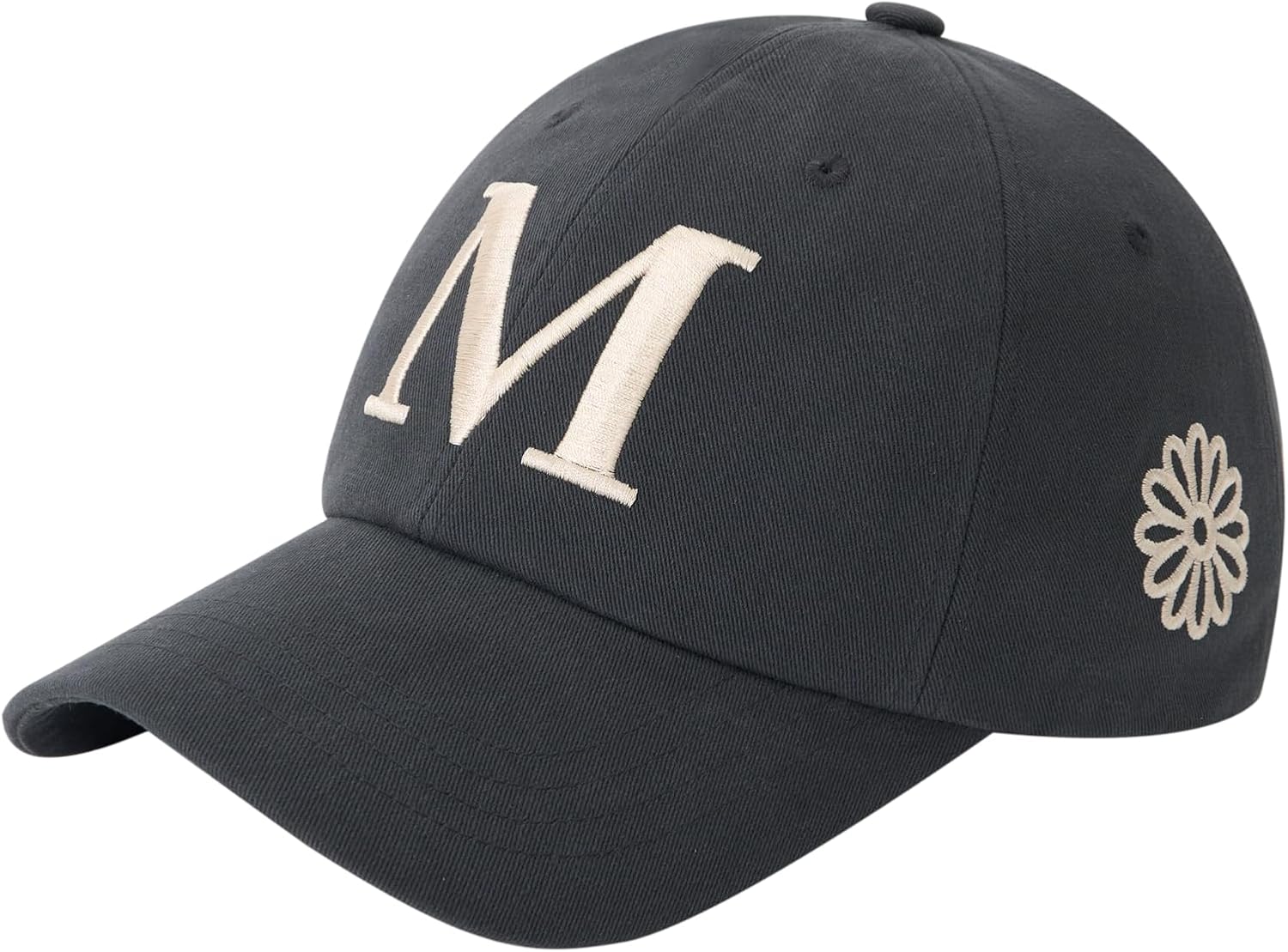 mardi mercredi Cap M Embroidered Logo Cotton Baseball Cap