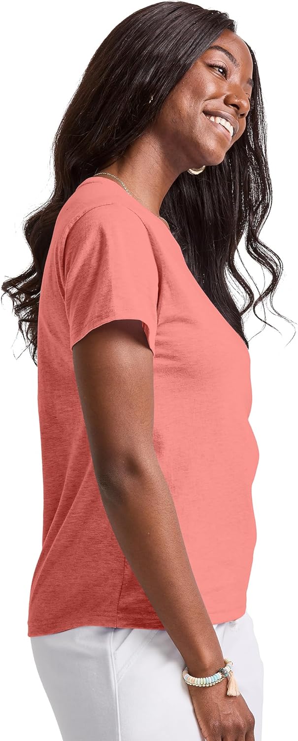 Hanes Women's Originals Tri-Blend T-Shirt, Curved-Hem Tee, Classic Crewneck T-Shirt for Women - Image 5