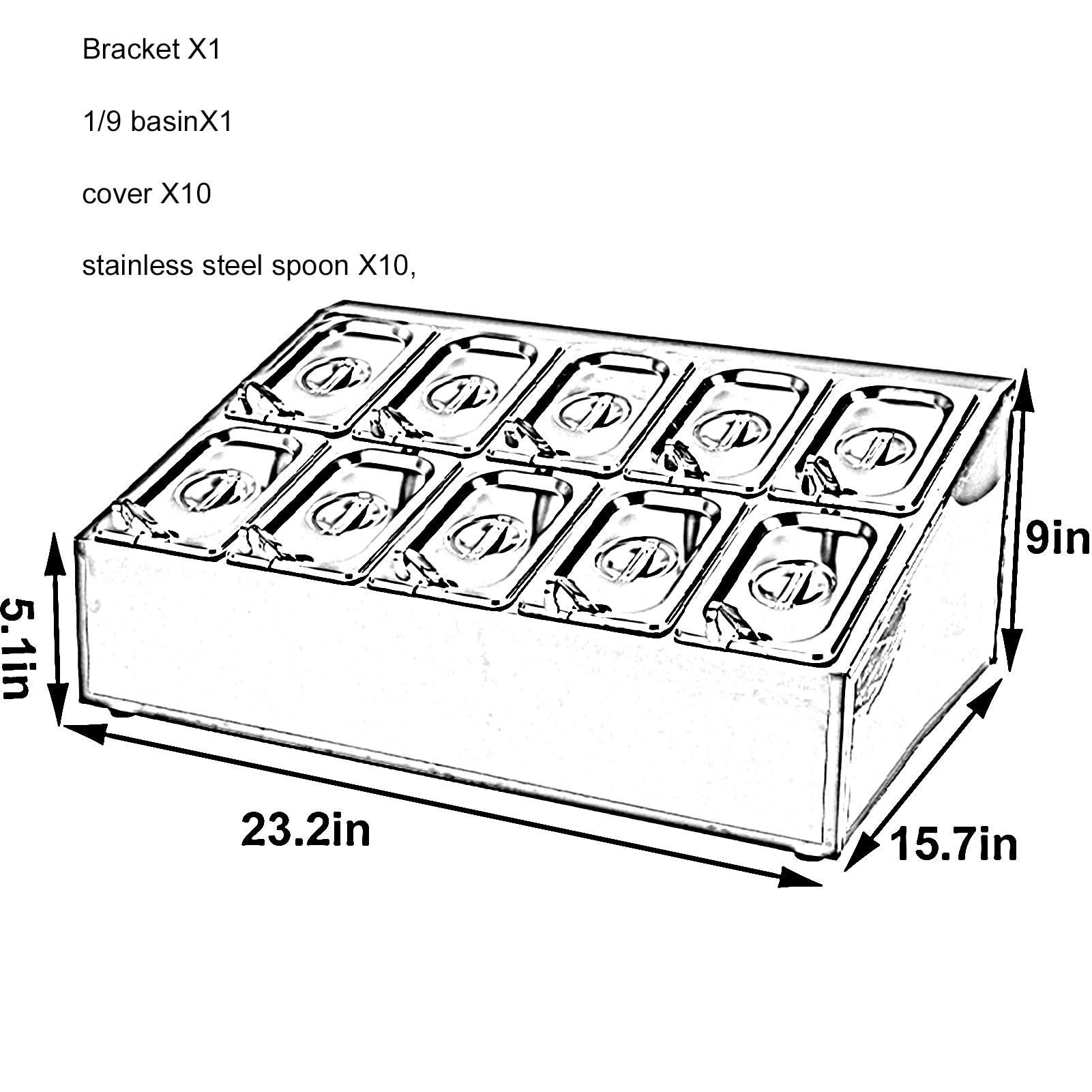 Set dispenser per condimenti in acciaio inox con barattoli e coperchi; orgar per conservare salse alimentari, perfetto per piano di lavoro della cucina, barbecue e tavolo da pranzo Essens