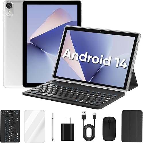 Miniatura 8 de Tablet Android 13, tabletas de 10 pulgadas con funda, lápiz capacitivo, 12 GB de RAM 128 GB ROM 1 TB Expand, procesador Octa Core, 6000mAh, 2.4G5G