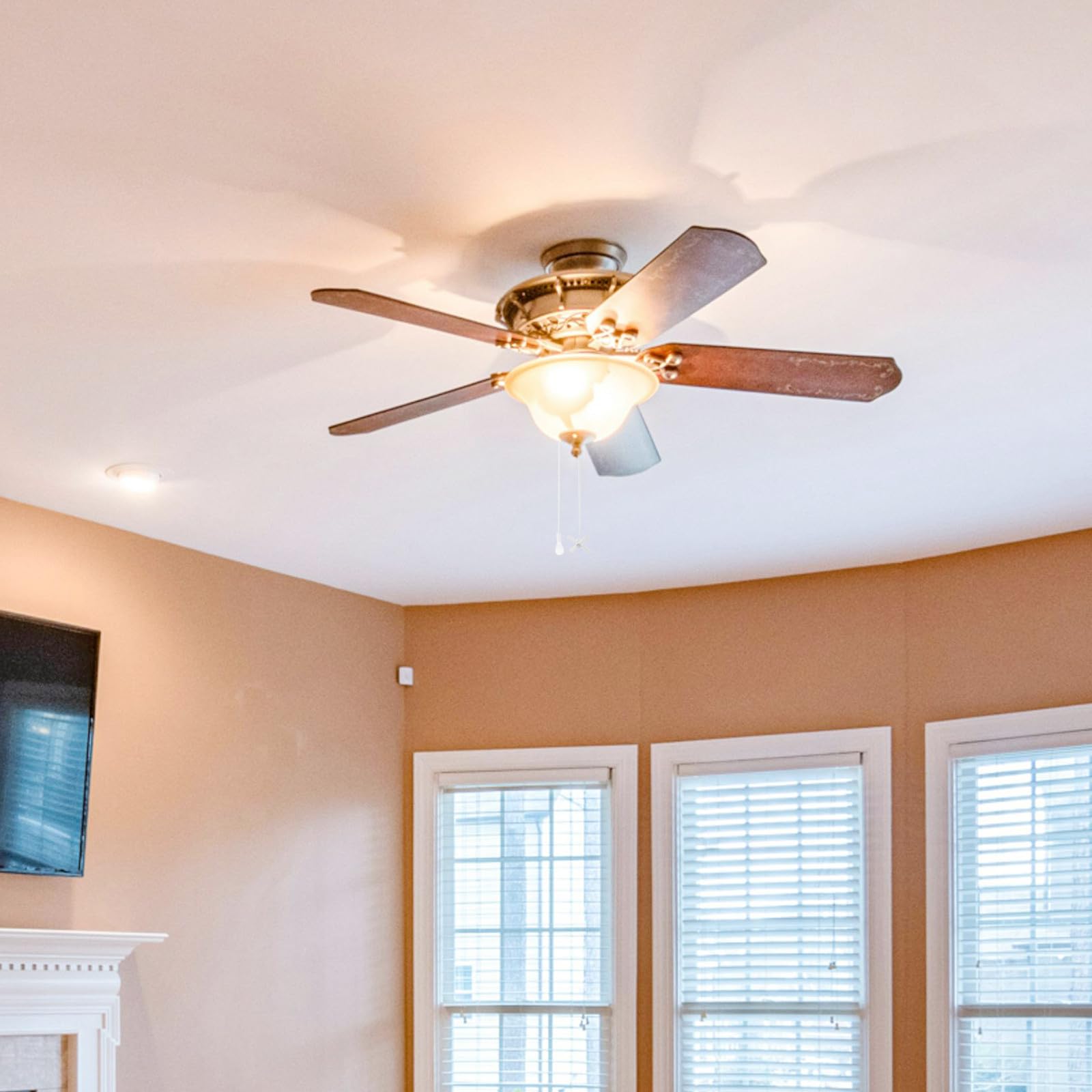 2piezas Cadena de Tirón para Ventilador de Techo y Lámpara Accesorio Decorativo Metálico Blanco de Extensor Funcional para Iluminación y Ventilación