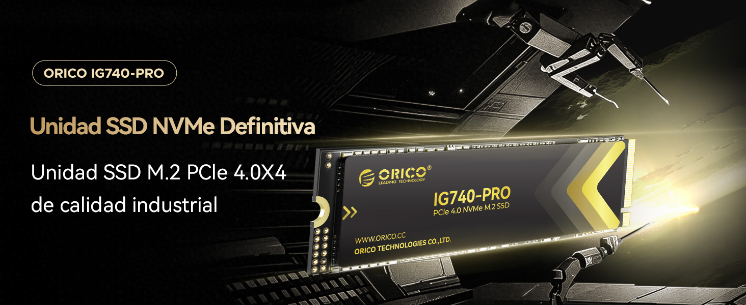 ORICO SSD 4TB M.2 NVMe Industrial, hasta 7400MB/s, PCIe 4.0 M2 SSD