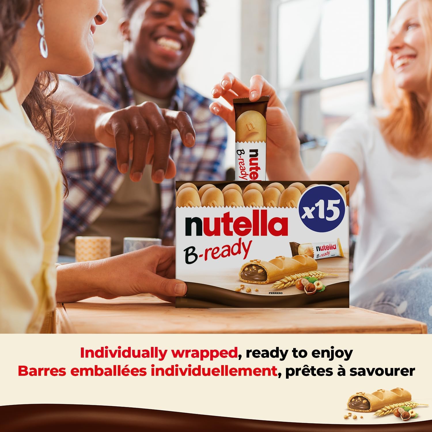 NUTELLA B-READY; Snack Bars; Crunchy Wafer Filled With Delicious NUTELLA; 15 bars pack; 330g - Image 5