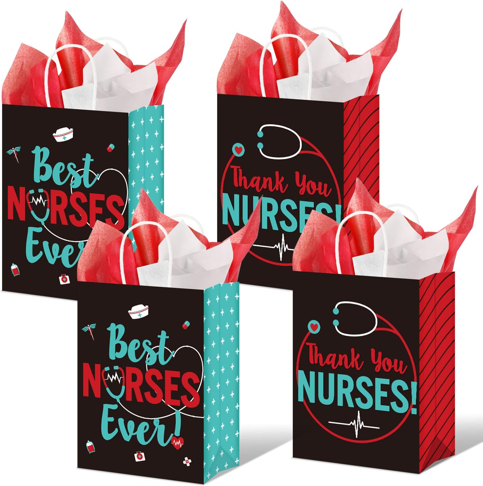 30 Pcs Thank You Nurses Bags Best Nurses Ever Bags Kraft