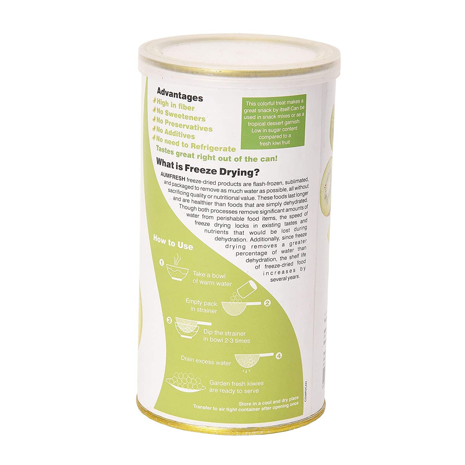 Aumfresh Freeze Dried Kiwi (25 gm x 2) - Pack of 2 Combo