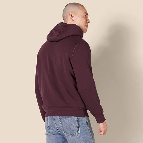 Amazon Essentials Men's Regular Fit Sherpa-Lined Pullover Hoodie