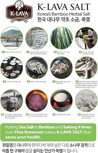 Miniatura 5 de Sal de bambú número 1 de Corea púrpura 9X, cristal, 8.47 onzas