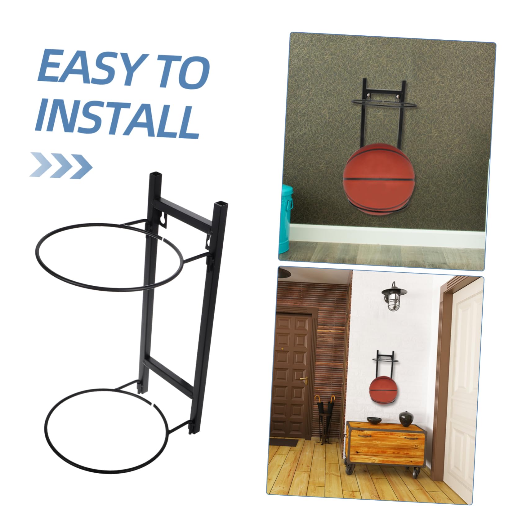 UPKOCH Soporte De Pared para De Baloncesto Béisbol Rugby Fútbol ​​Organizador Deportivo para Garaje Exhibición De Béisbol Soporte De Pared para De Bolos Acero