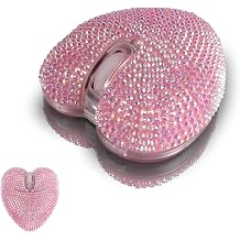 elec Space Stylish Heart-Shaped Wireless Bluetooth Mouse Rechargeable, Silent, RGB Light and Perfect for Laptop & PC