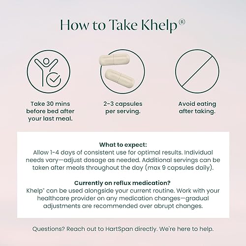 Miniatura 4 de Khelp - Suplemento de alginato de primera calidad para el reflujo natural, ERGE, acidez estomacal, LPR y reflujo ácido, sin medicamentos, diseñado