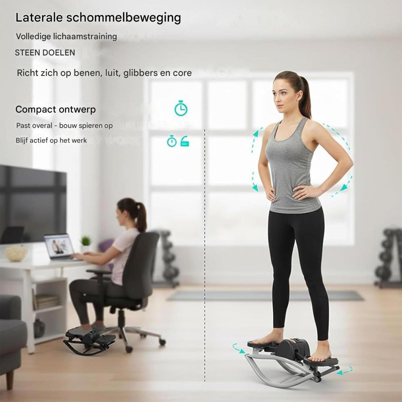Ejercicio Stepper - Accesorios de fitness y gimnasia | Equipo de entrenamiento de la máquina Rock Stepper - Para Articulaciones Piernas Abdominales Mujeres Hombres Gimnasio Oficina Casa de Estudiantes