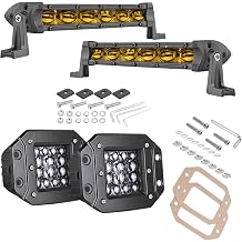 7" Amber Light Bar + Flush Mount LED Pods