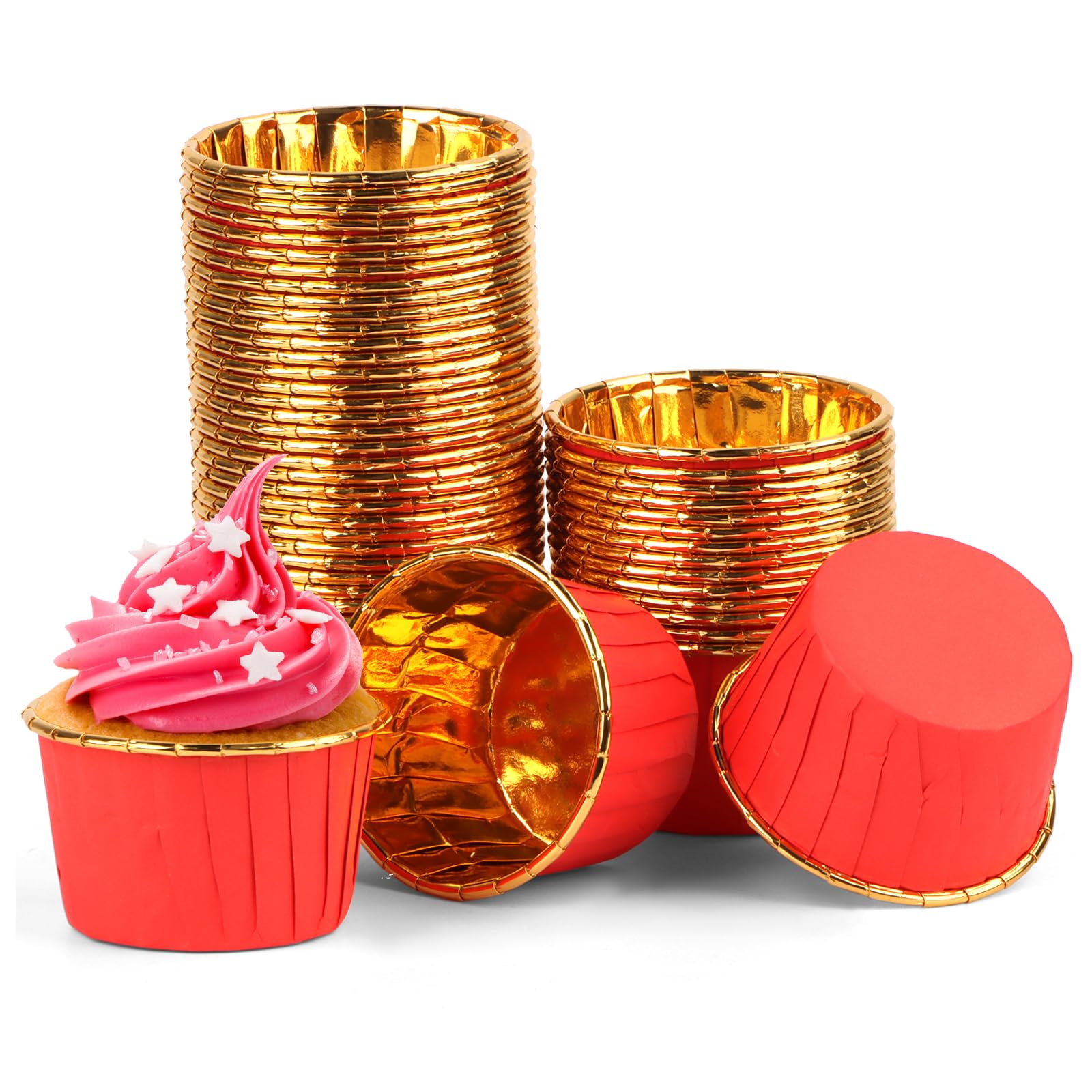 Pirottini Muffin Carta E Alluminio - 150 Pezzi, 6 Colori, Anti-Grasso, Forno E Microonde - Foto 10