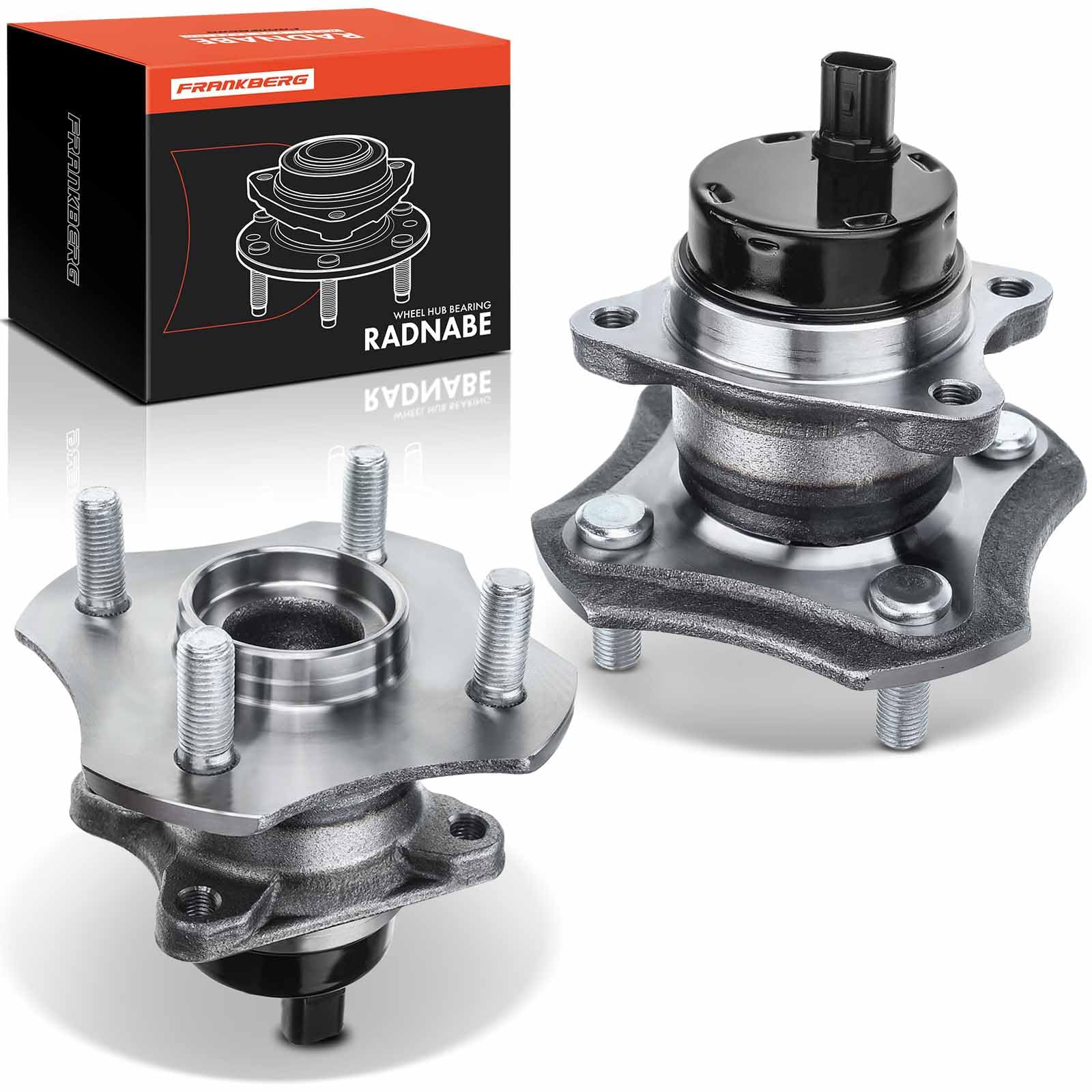 Frankberg 2x Kit de rodamientos de ruedas Eje trasero Compatible con Yaris NCP1 NLP1 SCP1 P1 Yaris Verso NCP2 NLP2 P2 Hatchback Familiar 1999-2005 4245052021